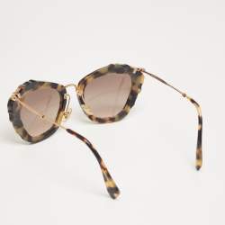 Miu Miu Tortoise SMU 04Q Embellished Cat Eye Sunglasses