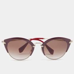 Miu Miu Brown/Burgundy Gradient SMU 53R Cat Eye Sunglasses
