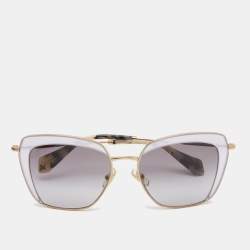 Miu Miu Gold Tone/Lilac Gradient SMU 52Q Cat Eye Sunglasses
