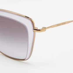 Miu Miu Gold Tone/Lilac Gradient SMU 52Q Cat Eye Sunglasses