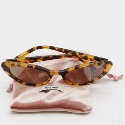 Pre Owned Miu Miu Brown Havana/Brown Gradient SMU09U Cat Eye Sunglasses