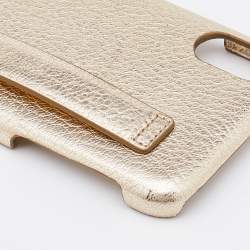 Miu Miu Gold Leather iPhone X / XS Cover 