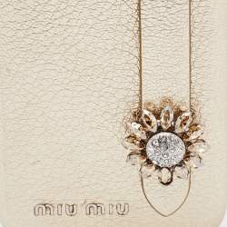 Miu Miu Gold Leather iPhone X / XS Cover 