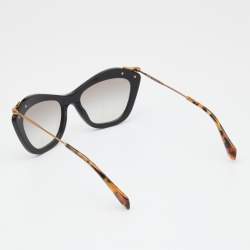 Miu Miu Brown/Grey SMU 03P Embellished Cat Eye Sunglasses