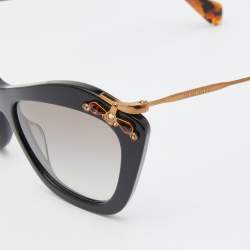 Miu Miu Brown/Grey SMU 03P Embellished Cat Eye Sunglasses