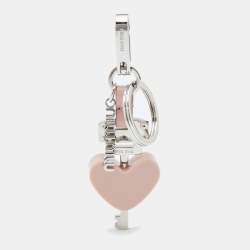 Miu Miu Pink Heart & Key Bag Charm/ Key Ring