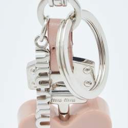 Miu Miu Pink Heart & Key Bag Charm/ Key Ring