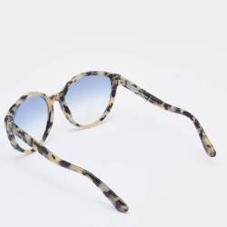 Pre Owned Miu Miu Beige Havana/ Blue Gradient SMU07N Round Sunglasses