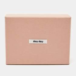 Miu Miu Silver Tone Crystal Drop Clip-On Earrings 