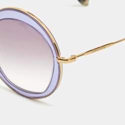 Miu Miu Purple Gradient Round Sunglasses