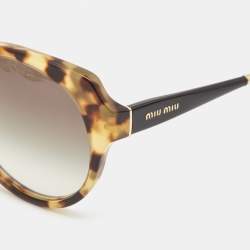 Miu Miu Brown Tortoise Gradient Sunglasses