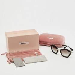 Miu Miu Black/Gold Gradient Cat Eye Sunglasses