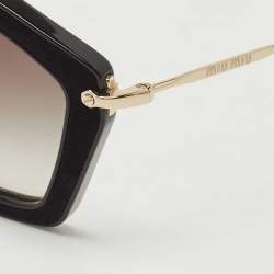 Miu Miu Black/Gold Gradient Cat Eye Sunglasses