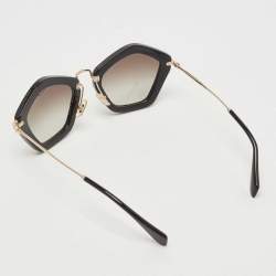 Miu Miu Black/Gold Gradient Cat Eye Sunglasses