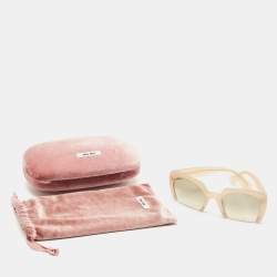 Miu Miu Sand/Green Gradient SMU06Q Rasoir Square Sunglasses