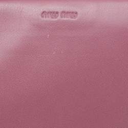 Miu Miu Pink Croc Embossed Patent Leather Zip Around iPad Cover