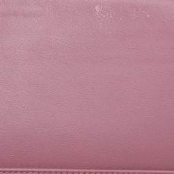 Miu Miu Pink Croc Embossed Patent Leather Zip Around iPad Cover