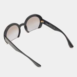 Miu Miu Black Donna Sole Gradient Round Sunglasses