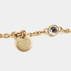 Miu Miu Navy Blue Croc Embossed Leather Chain Crystals Badge Holder