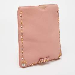 Miu Miu Pink Leather Studded iPad Case
