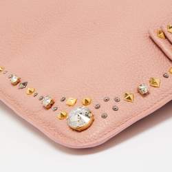 Miu Miu Pink Leather Studded iPad Case
