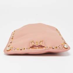 Miu Miu Pink Leather Studded iPad Case