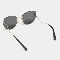 Pre Owned Miu Miu Black/Gold SMU51X Embellished Butterfly Sunglasses