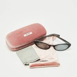Miu Miu Black/Grey SMU09U Cat-Eye Sunglasses