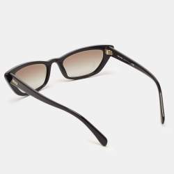Pre Owned Miu Miu Black Gradient SMU10U Embellished Cat Eye Sunglasses 