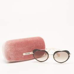 Miu Miu Brown Gradient SMU54R Heart Shaped Sunglasses