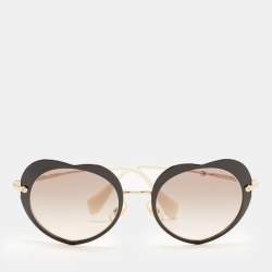 Miu Miu Brown Gradient SMU54R Heart Shaped Sunglasses