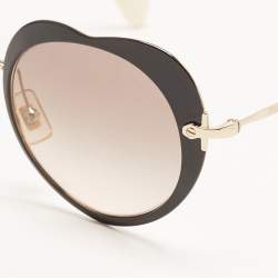 Miu Miu Brown Gradient SMU54R Heart Shaped Sunglasses