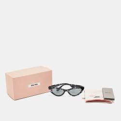 Miu Miu Black SMU 01V Cat Eye Sunglasses