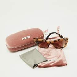 Miu Miu Havana Pink/Brown Gradient SMU01W Cat-Eye Sunglasses