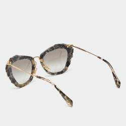 Miu Miu Grey Glitter/Grey Gradient SMU04Q Cat-Eye Sunglasses