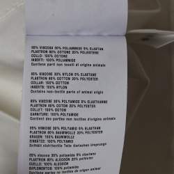 Pre Owned Miu Miu White Knit Lace Trim Top S