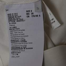 Pre Owned Miu Miu White Knit Lace Trim Top S