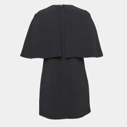 Miu Miu Black Crepe Cape Style Mini Dress M