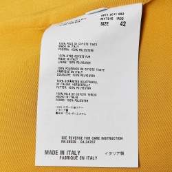 Miu Miu Yellow Coyote Fur Shaggy Vest M