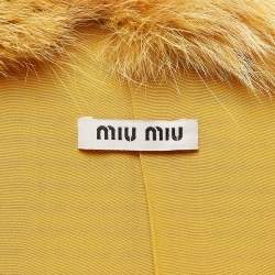 Miu Miu Yellow Coyote Fur Shaggy Vest M