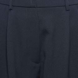 Miu Miu Navy Blue Wool Flared Shorts S
