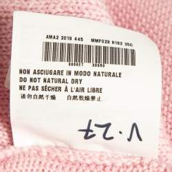 Miu Miu Pink Patterned Knit Button Front Cardigan S