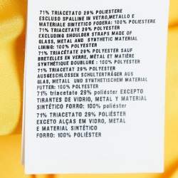 Miu Miu Yellow Crepe Faille Cady Chain Strap Mini Dress M