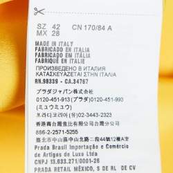 Miu Miu Yellow Crepe Faille Cady Chain Strap Mini Dress M