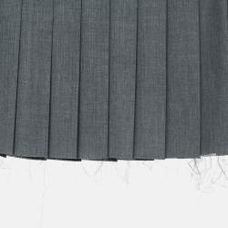 Miu Miu Grey Virgin Wool Pleated Mini Skirt M