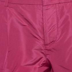 Miu Miu Pink Synthetic Pleated Shorts S