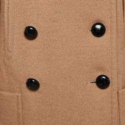 Miu Miu Brown Wool Detachable Raccoon Fur Coat M