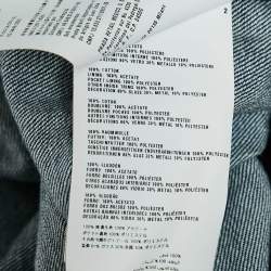 Pre Owned فستان ميو ميو ميني بلا أكمام دنيم مزخرف أزرق مقاس صغير