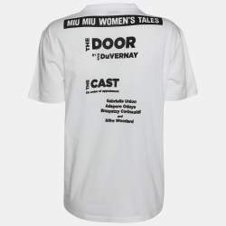 Pre Owned Miu Miu White Cotton Tales T-shirt XL