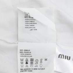 Pre Owned Miu Miu White Cotton Tales T-shirt XL
